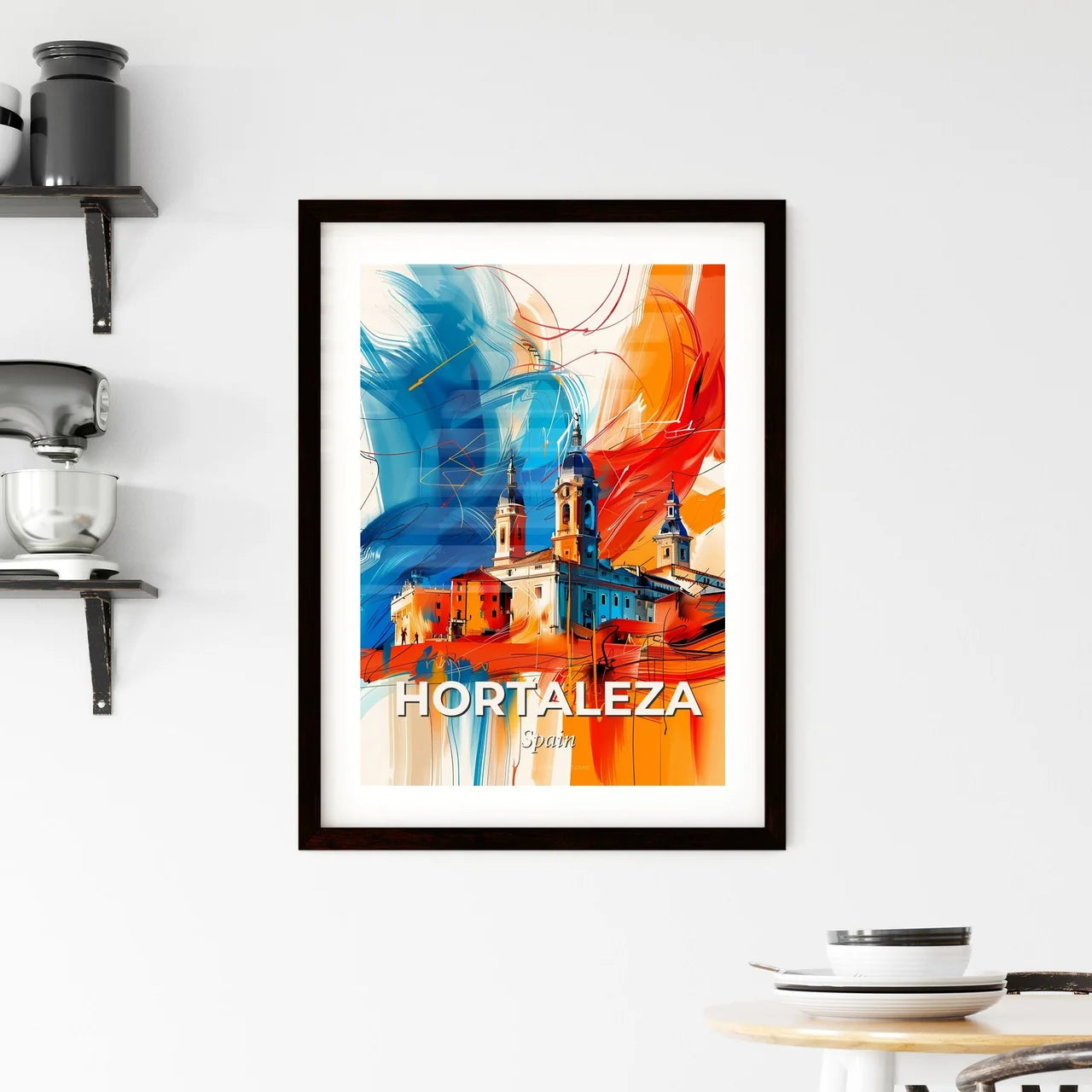 Vibrant Hortaleza, Spain Framed Print