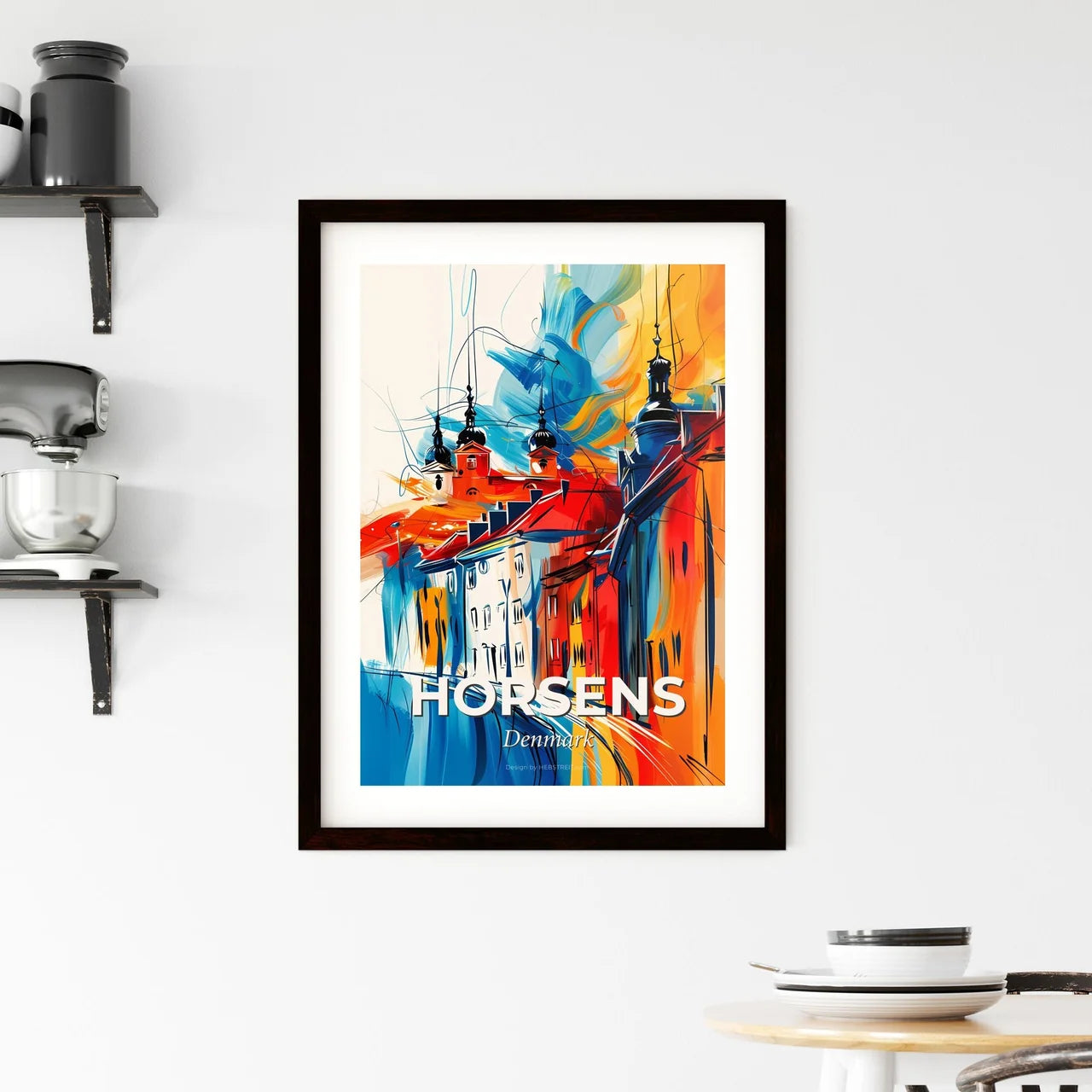 Vibrant Horsens, Denmark Framed Print