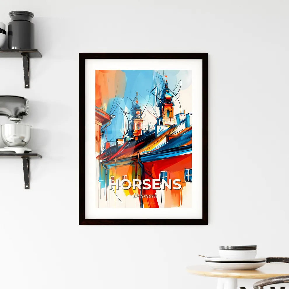 Vibrant Horsens, Denmark Framed Print