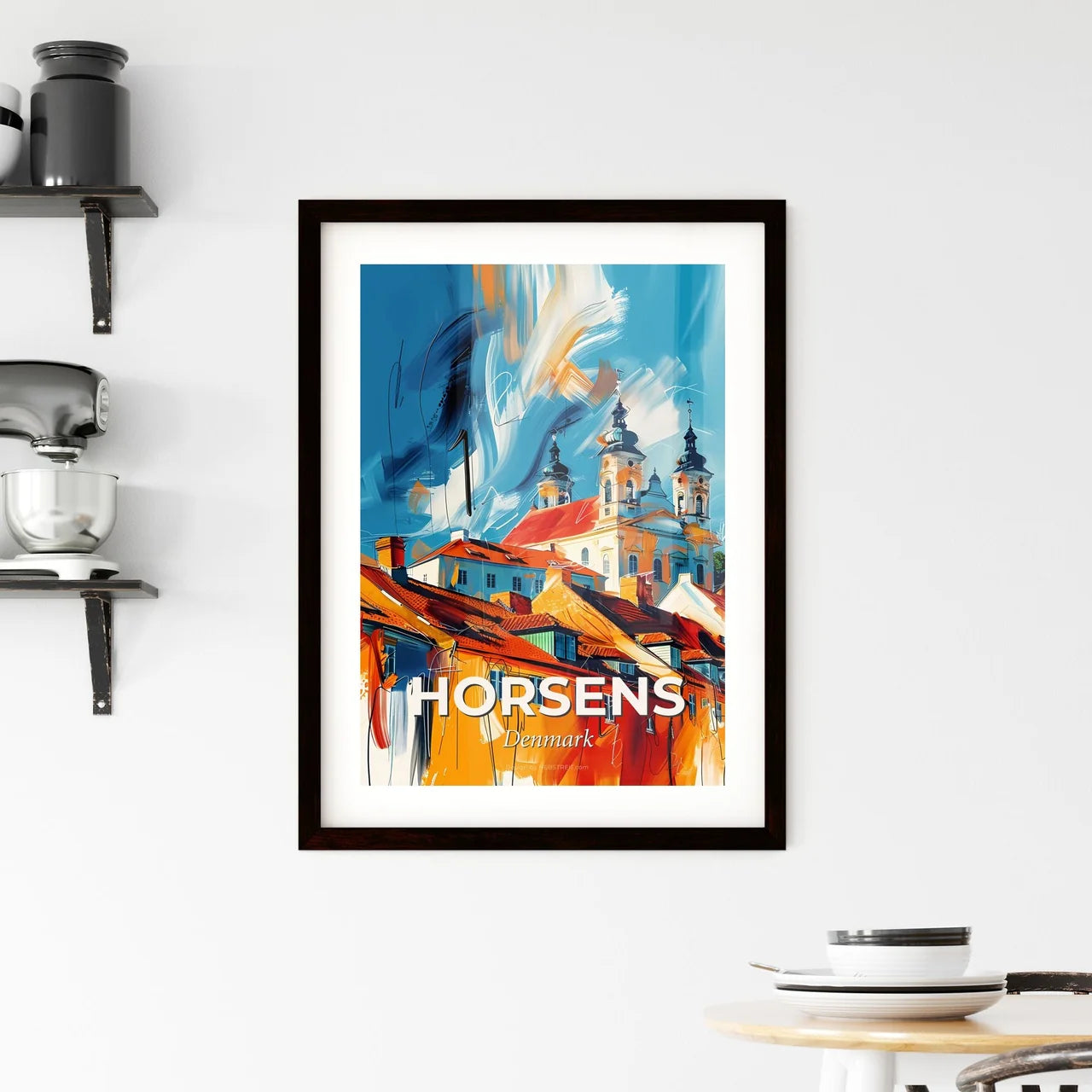 Vibrant Horsens, Denmark Framed Print