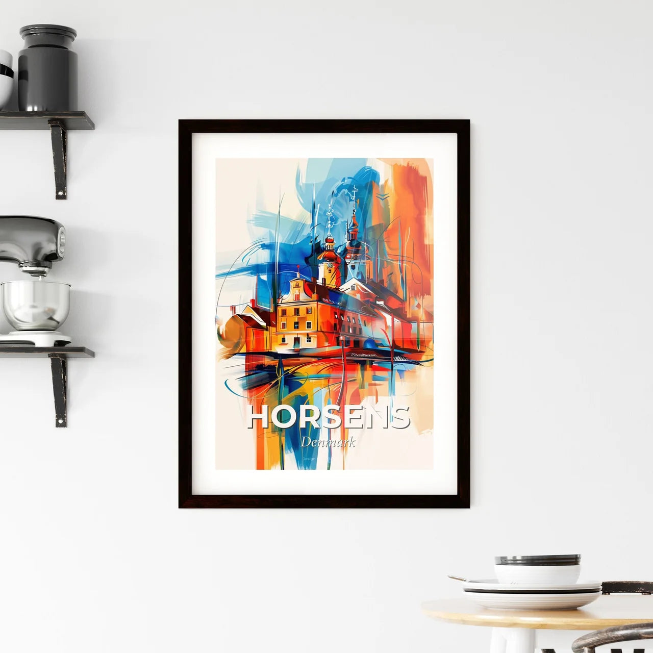 Vibrant Horsens, Denmark Framed Print