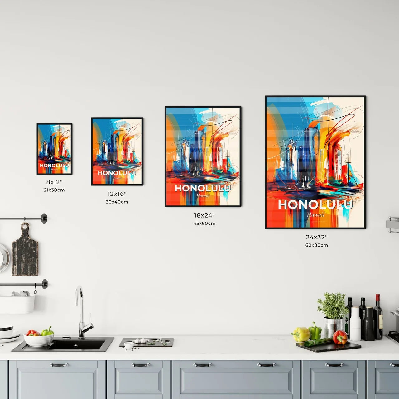 Vibrant Honolulu, Hawaii Kitchen Art
