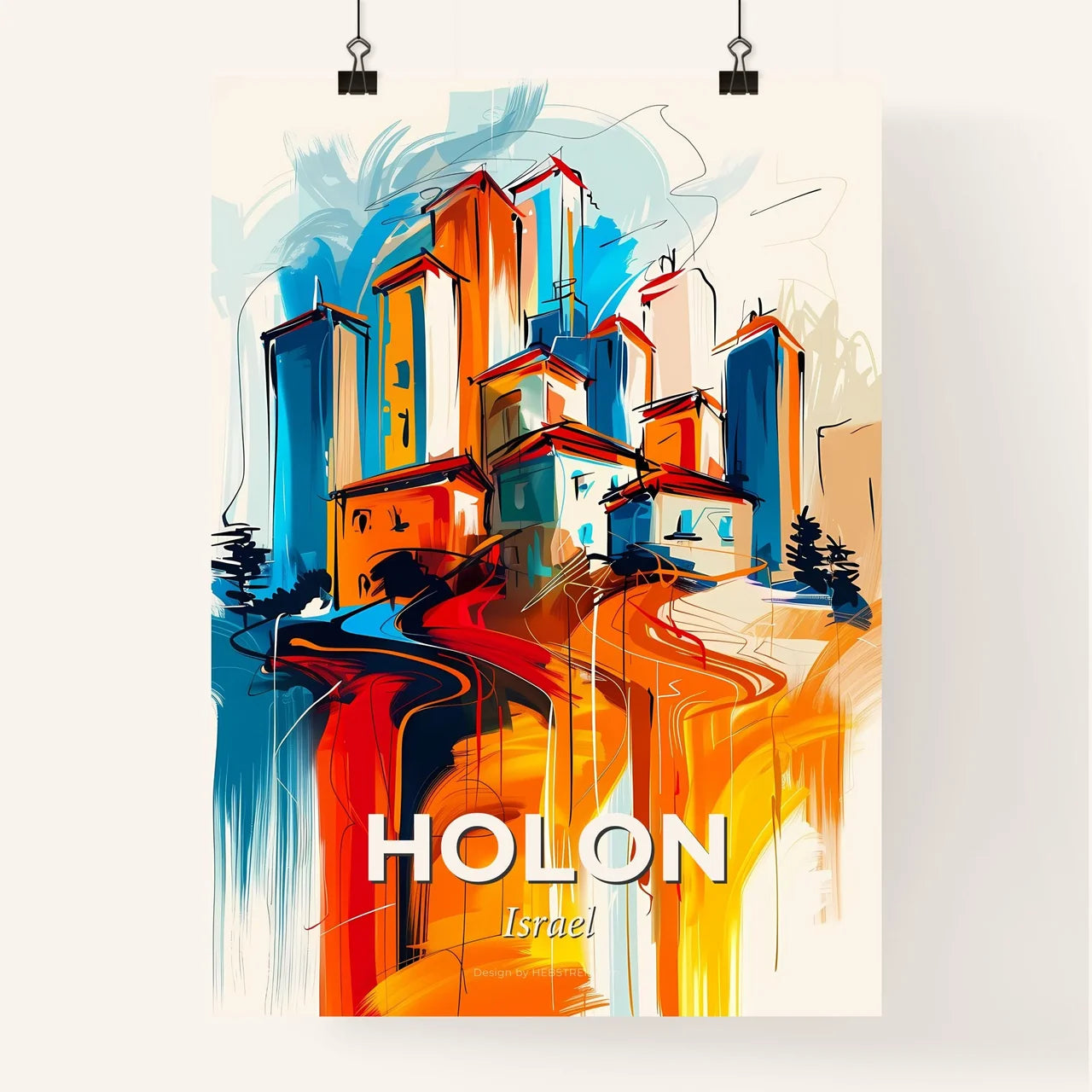 Vibrant Holon, Israel Poster