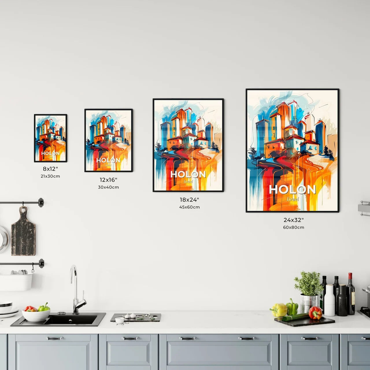Vibrant Holon, Israel Kitchen Art