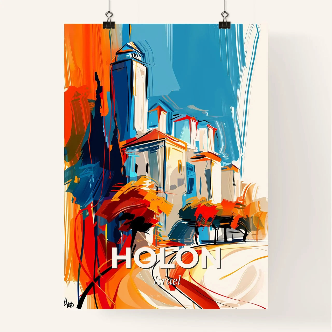Vibrant Holon, Israel Poster