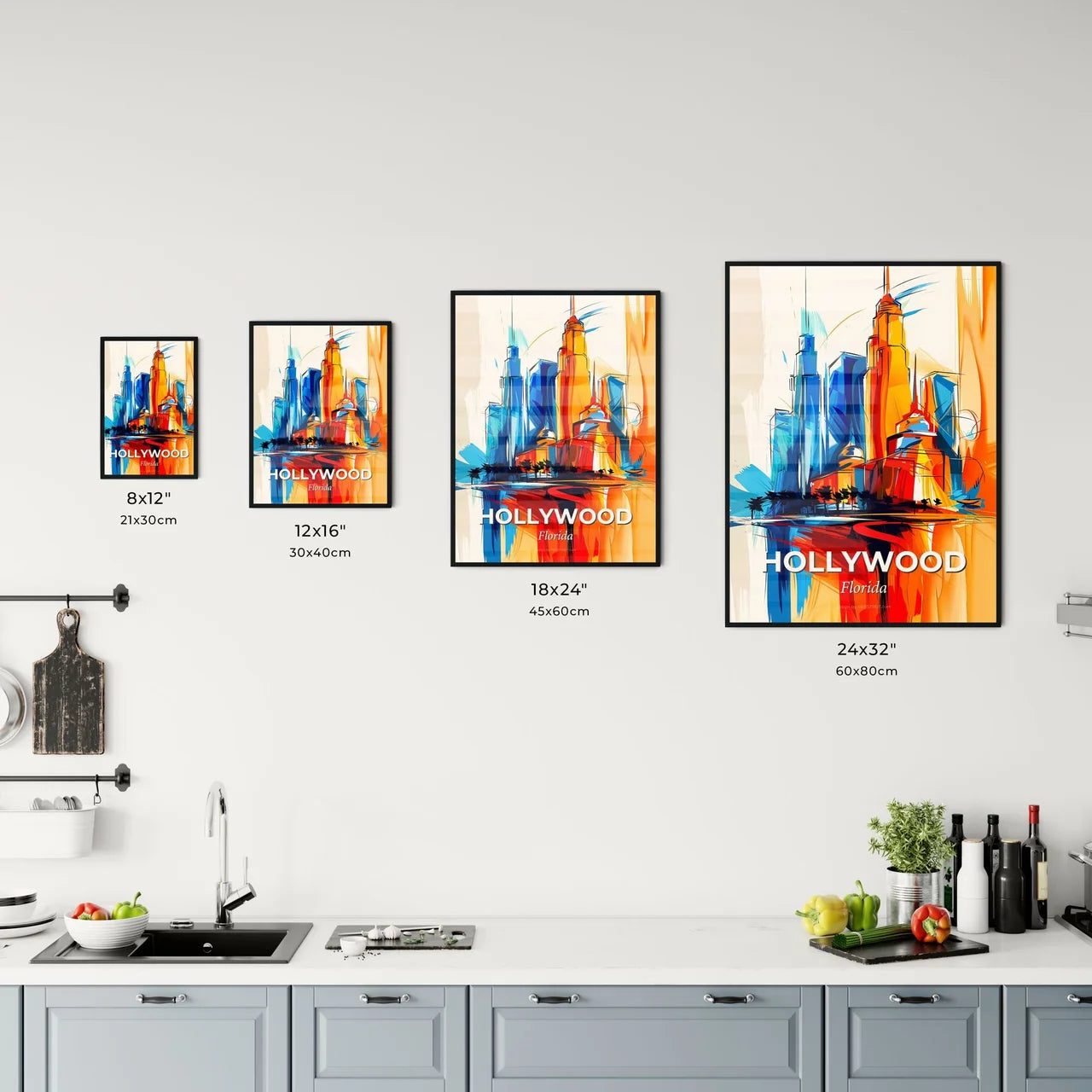 Vibrant Hollywood, Florida Kitchen Art