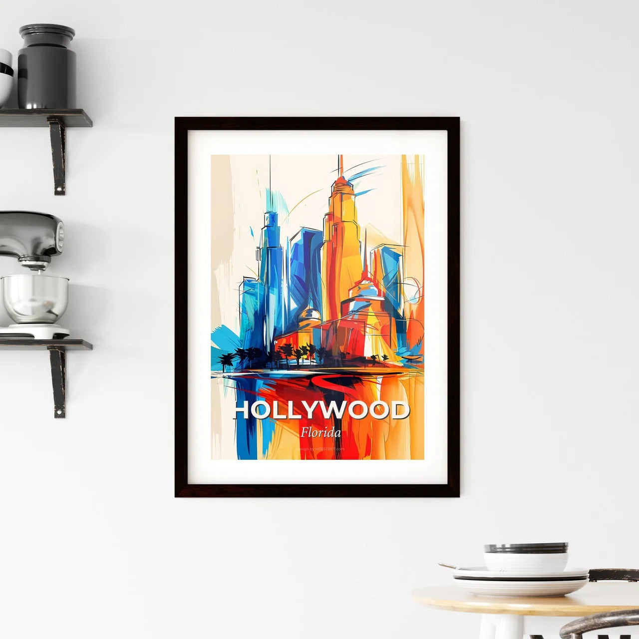 Vibrant Hollywood, Florida Framed Print