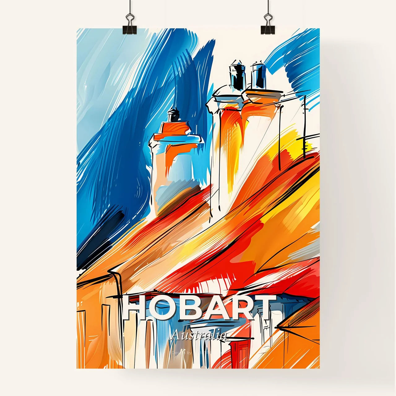 Vibrant Hobart, Australia Poster