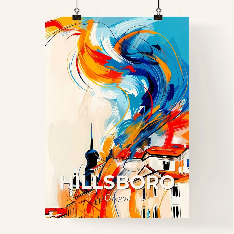 Vibrant Hillsboro, Oregon Poster