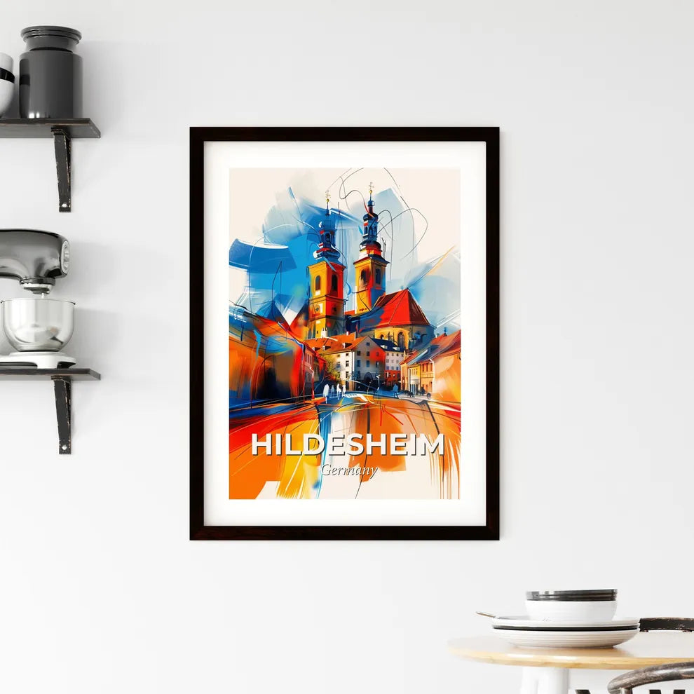 Vibrant Hildesheim, Germany Framed Print