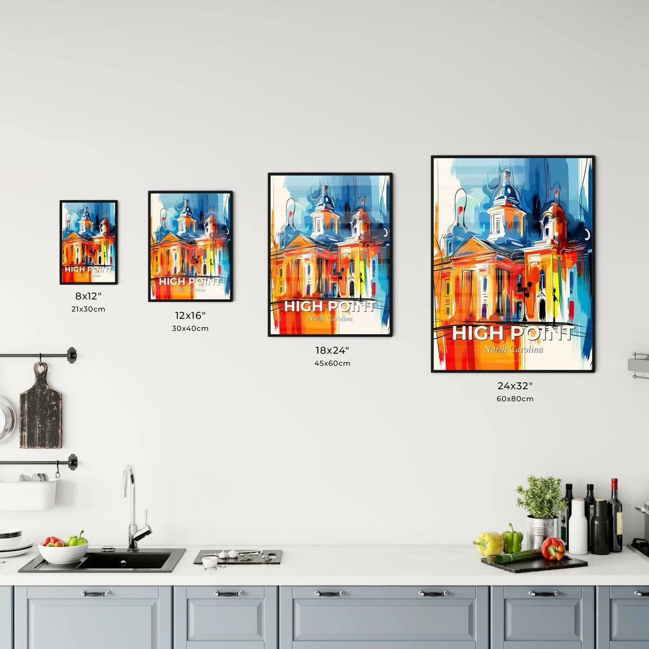 Vibrant High Point, North Carolina Kitchen Art