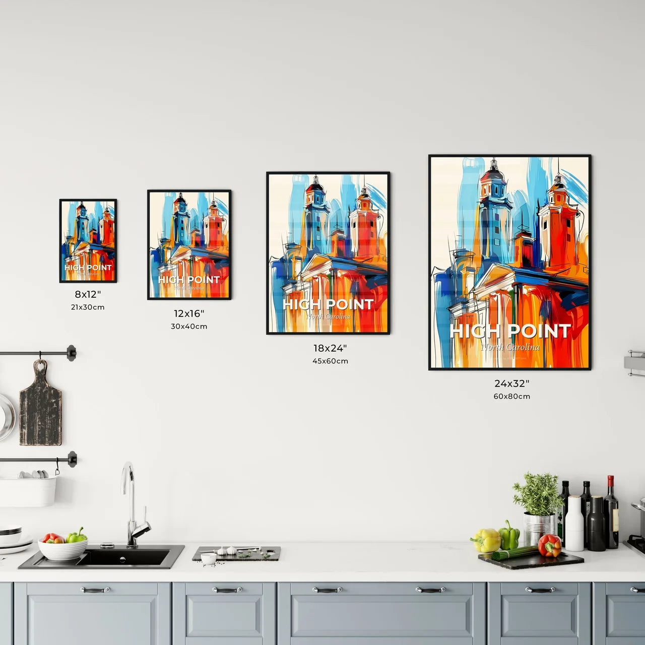 Vibrant High Point, North Carolina Kitchen Art