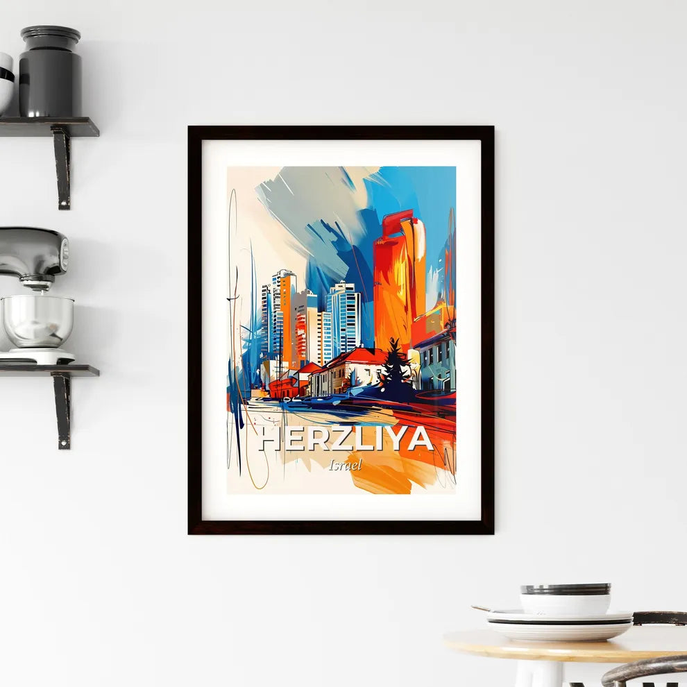 Vibrant Herzliya, Israel Framed Print