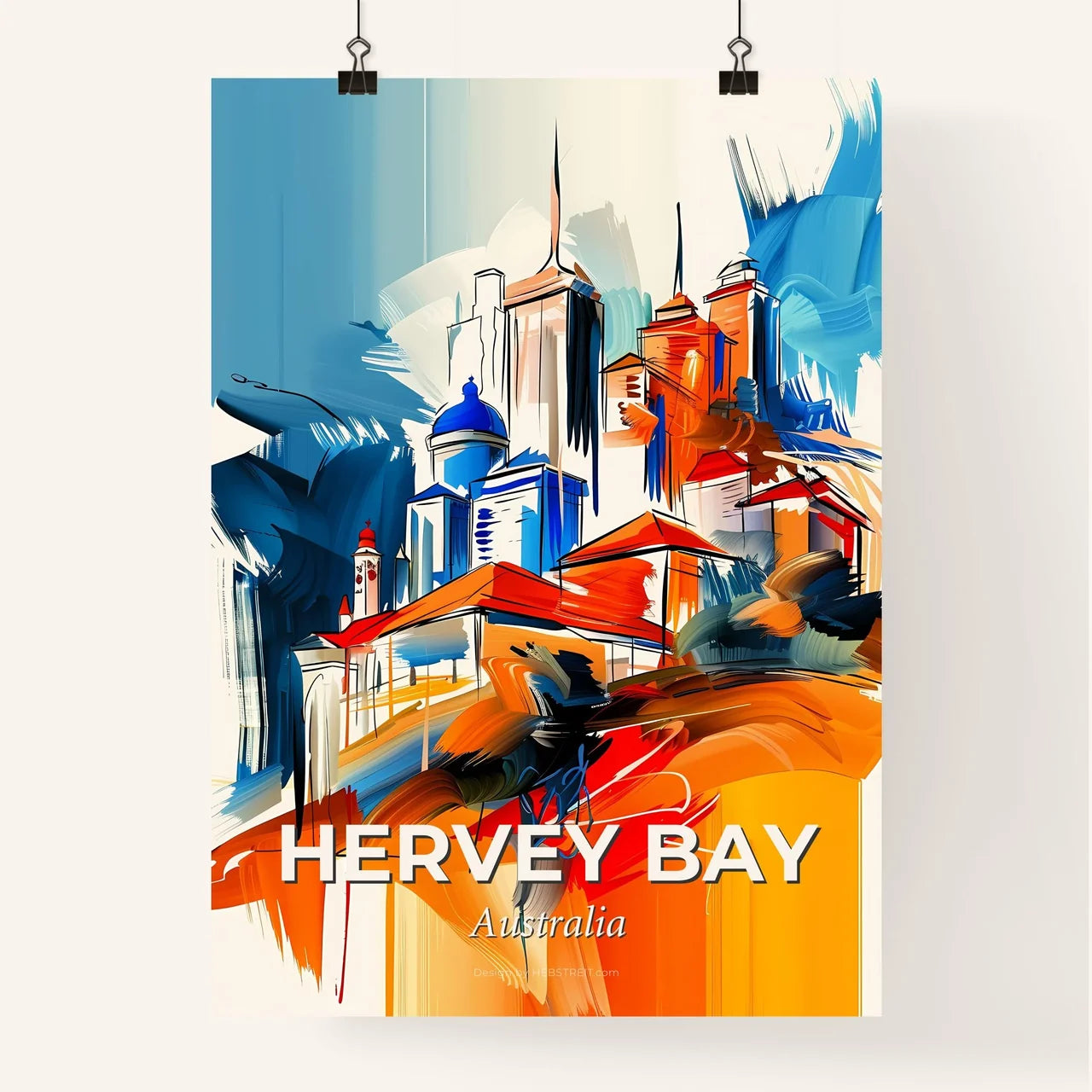 Vibrant Hervey Bay, Australia Poster