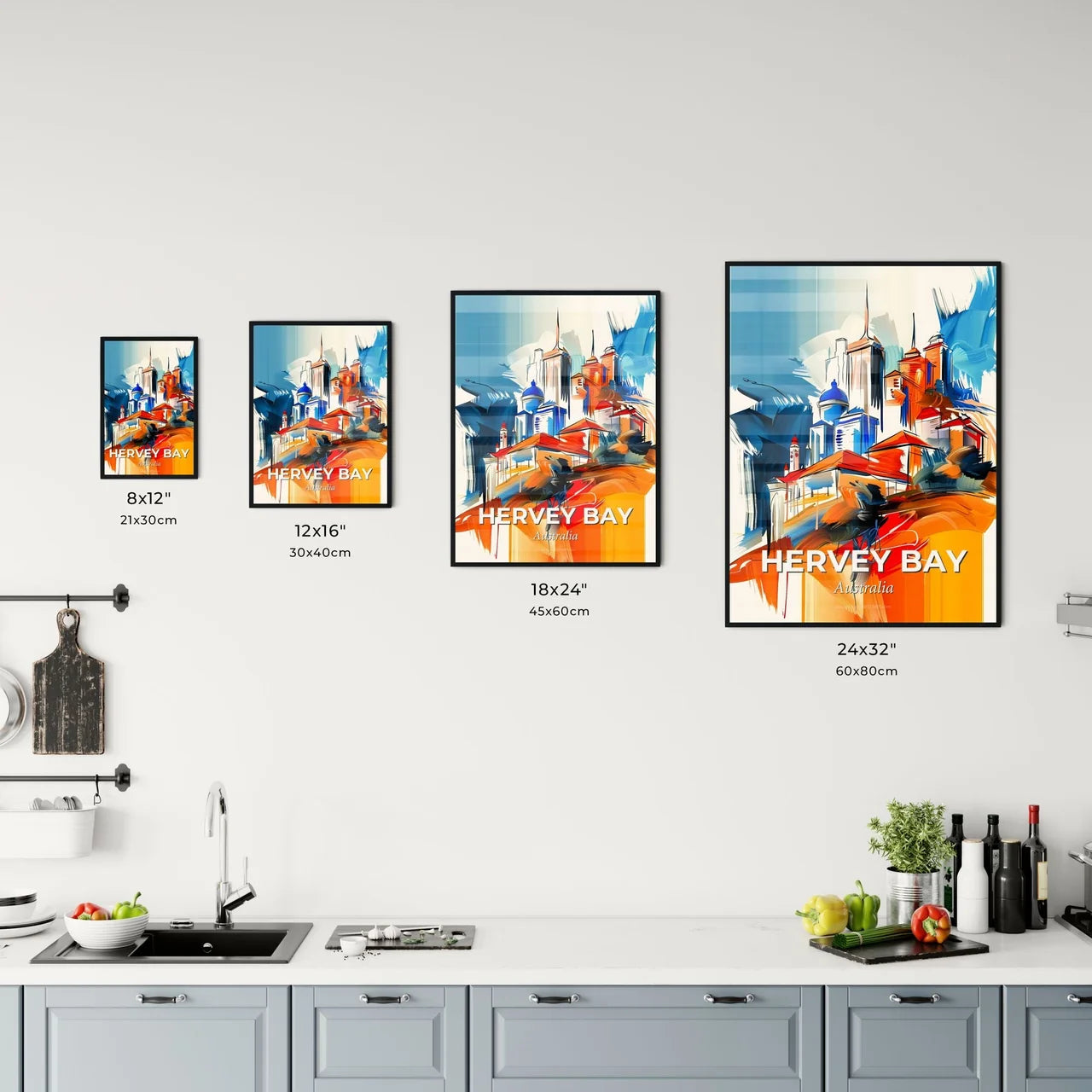 Vibrant Hervey Bay, Australia Kitchen Art