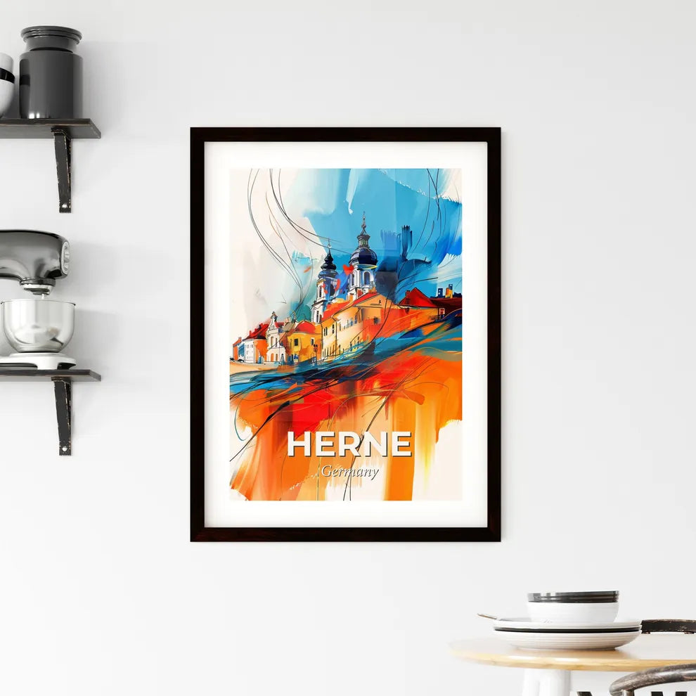 Vibrant Herne, Germany Framed Print