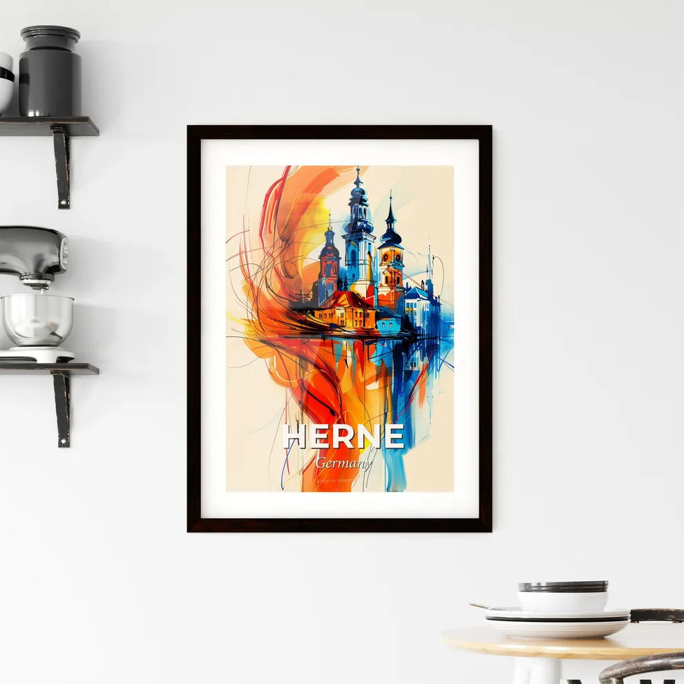 Vibrant Herne, Germany Framed Print