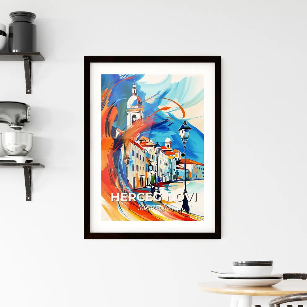 Vibrant Herceg Novi, Montenegro Framed Print