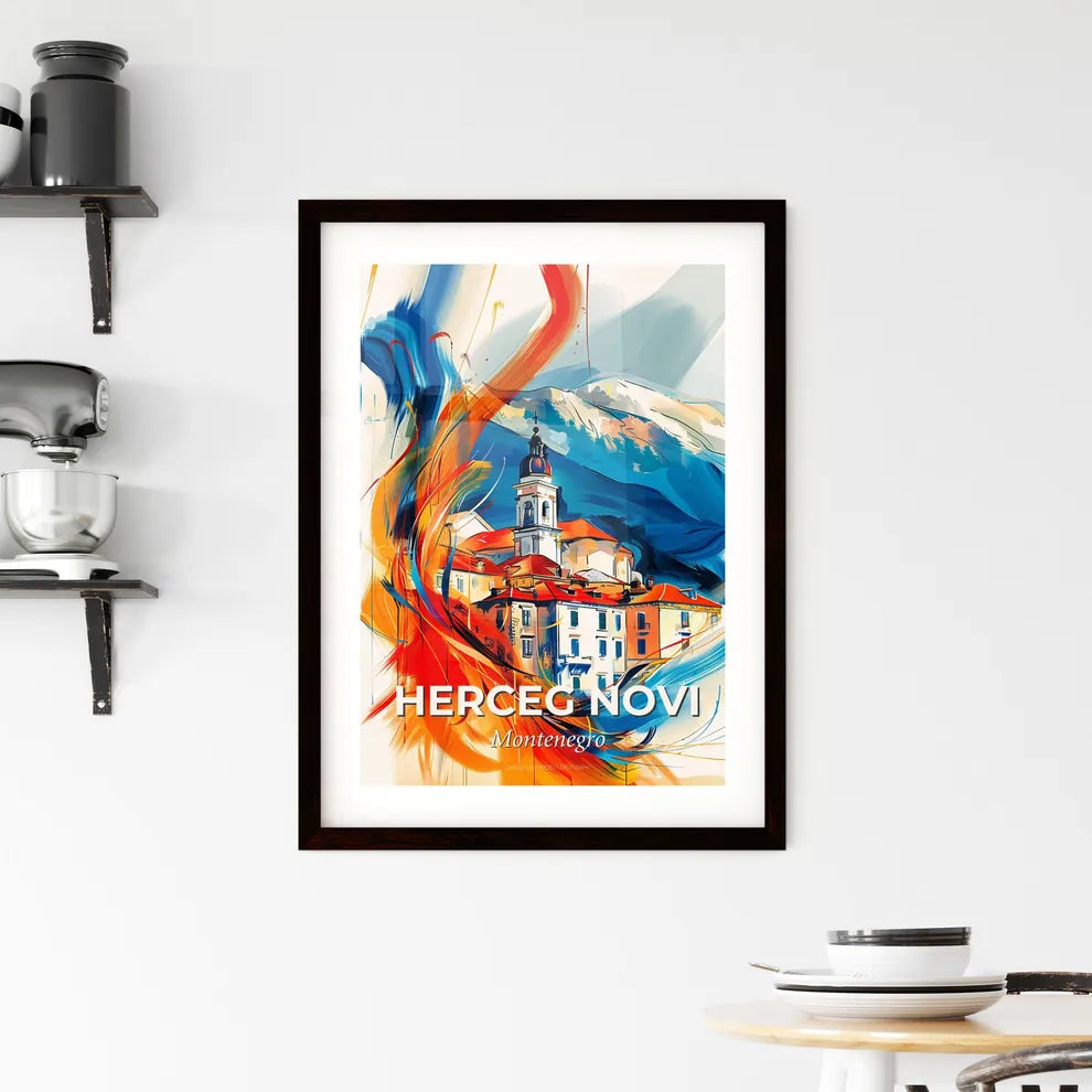 Vibrant Herceg Novi, Montenegro Framed Print