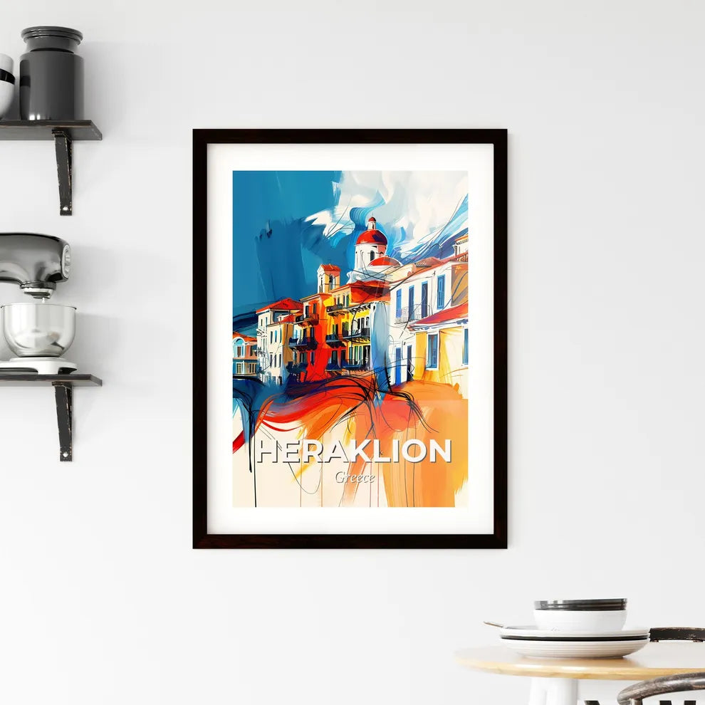 Vibrant Heraklion, Greece Framed Print