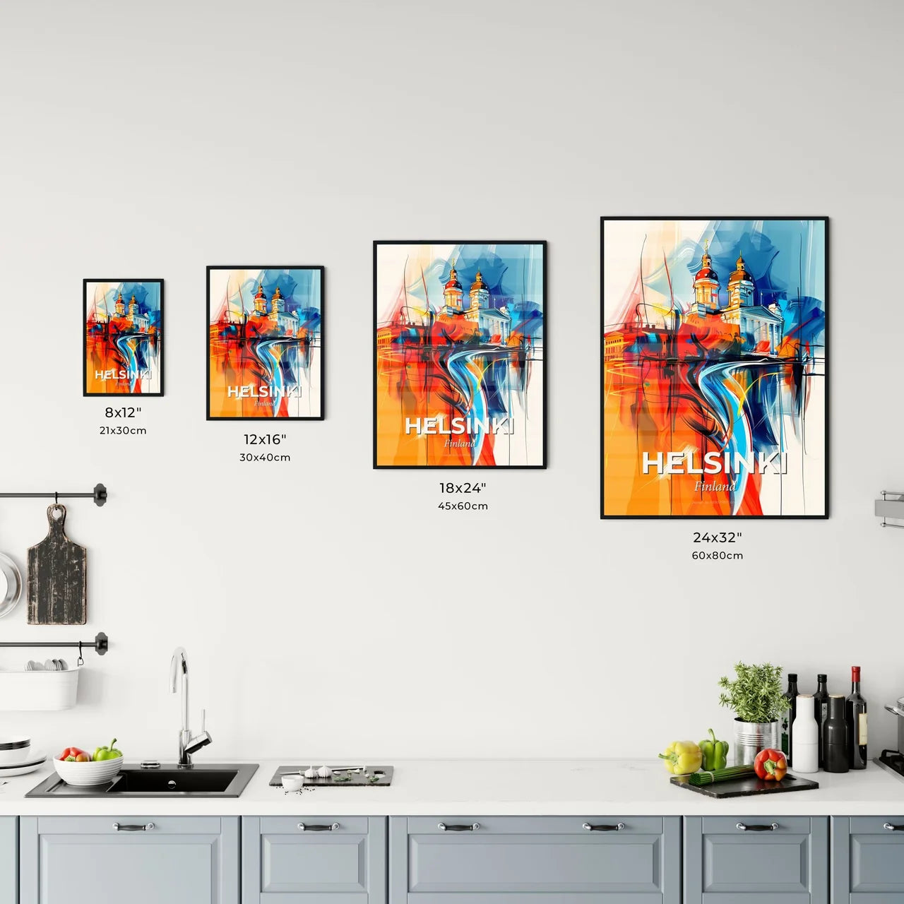 Vibrant Helsinki, Finland Kitchen Art