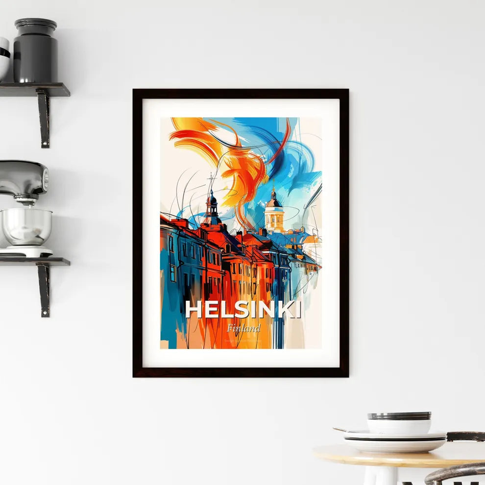 Vibrant Helsinki, Finland Framed Print