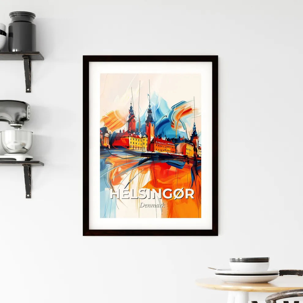Vibrant Helsingør, Denmark Framed Print