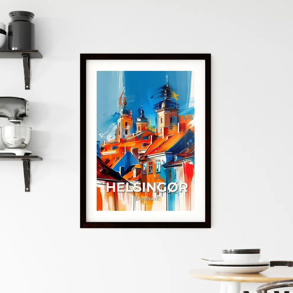 Vibrant Helsingør, Denmark Framed Print