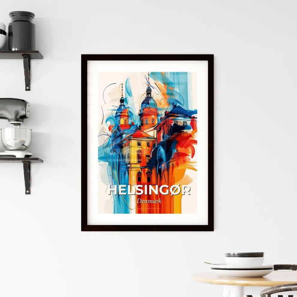 Vibrant Helsingør, Denmark Framed Print