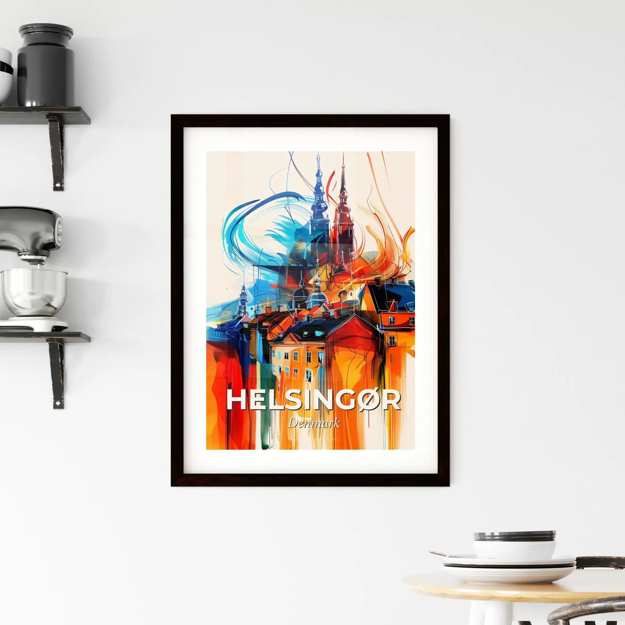 Vibrant Helsingør, Denmark Framed Print