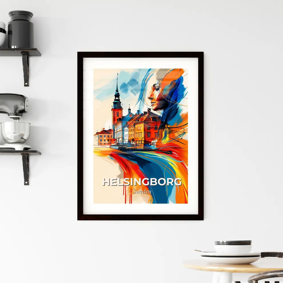 Vibrant Helsingborg, Sweden Framed Print