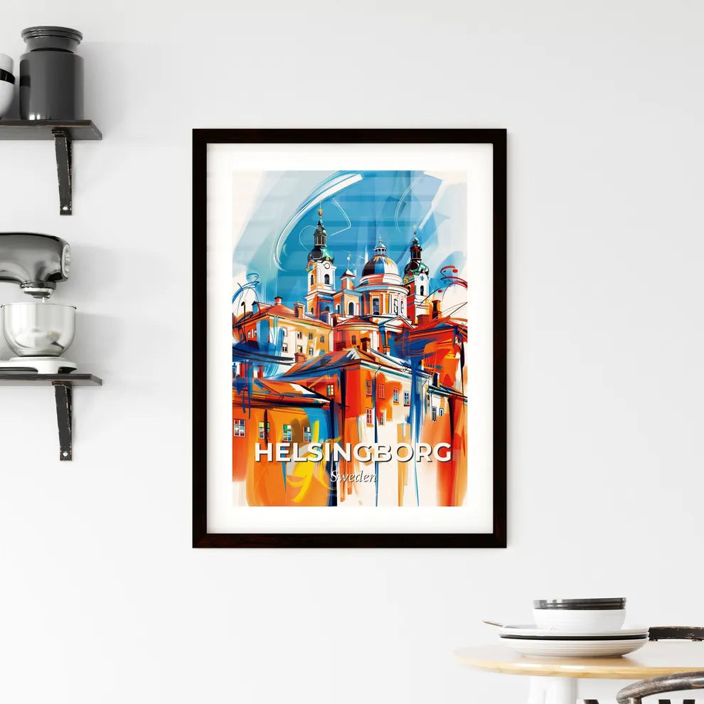 Vibrant Helsingborg, Sweden Framed Print