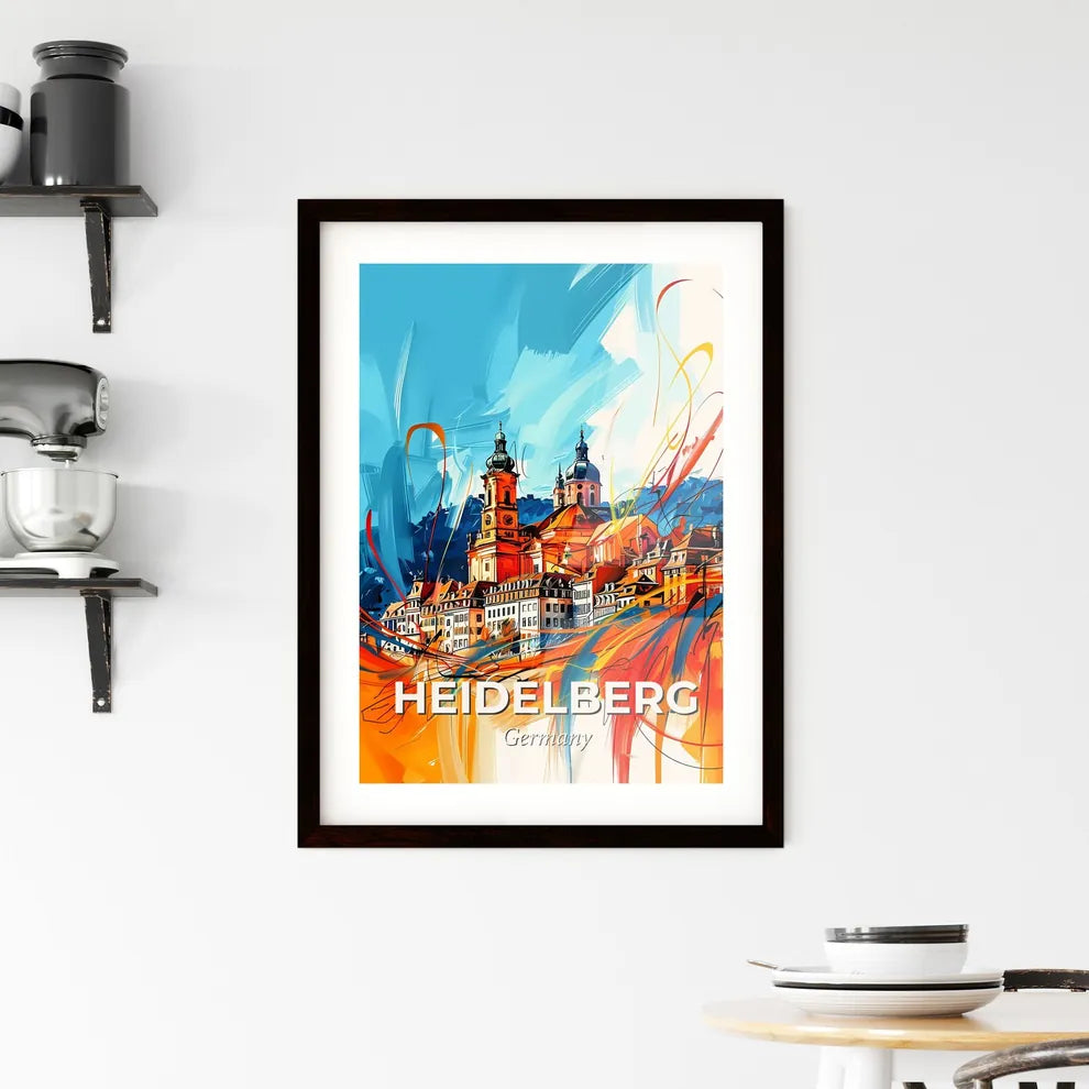 Vibrant Heidelberg, Germany Framed Print
