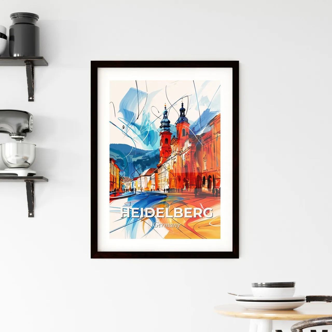 Vibrant Heidelberg, Germany Framed Print
