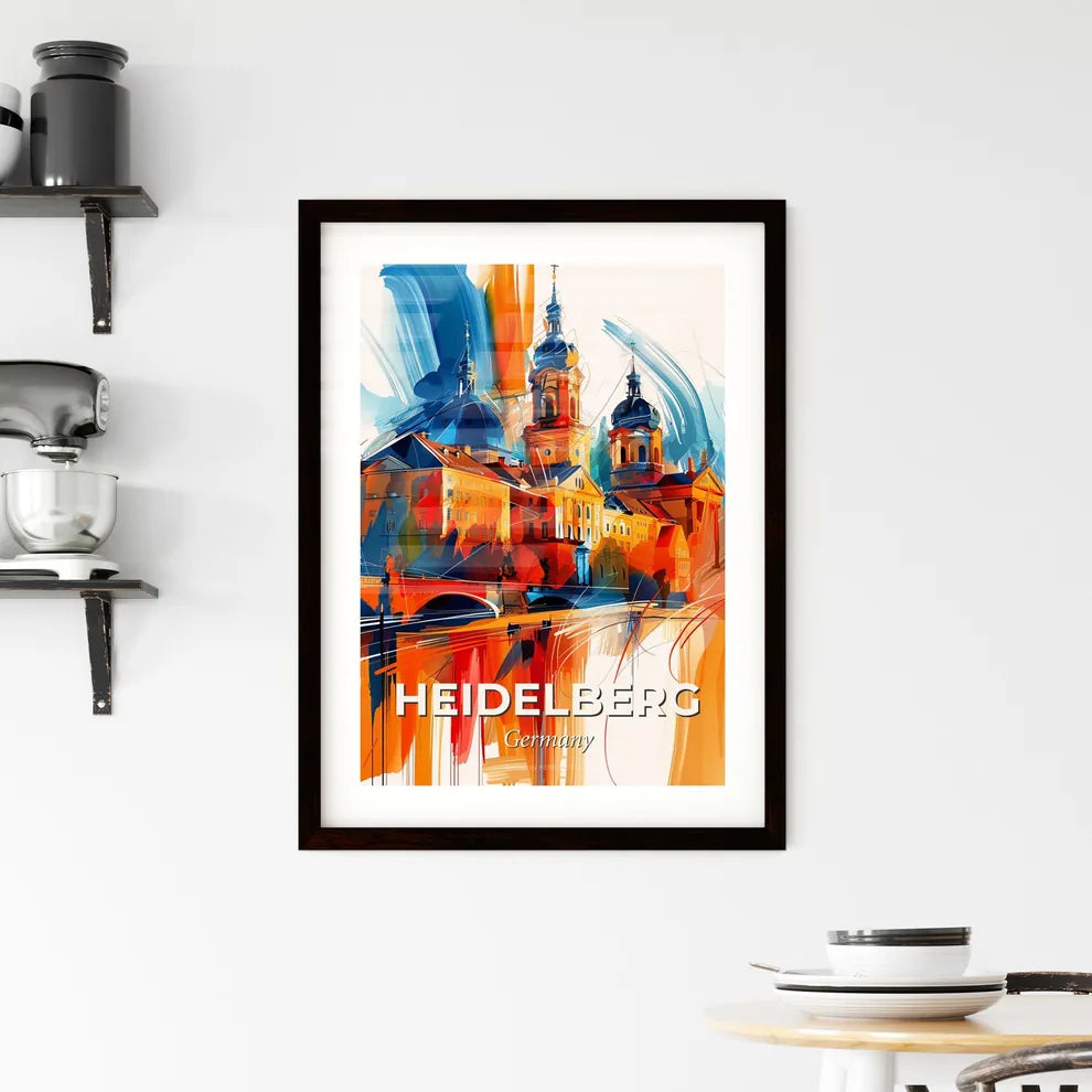 Vibrant Heidelberg, Germany Framed Print