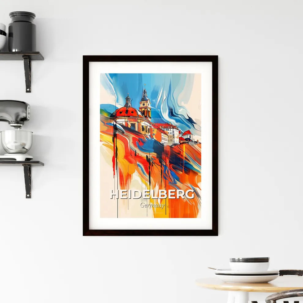 Vibrant Heidelberg, Germany Framed Print