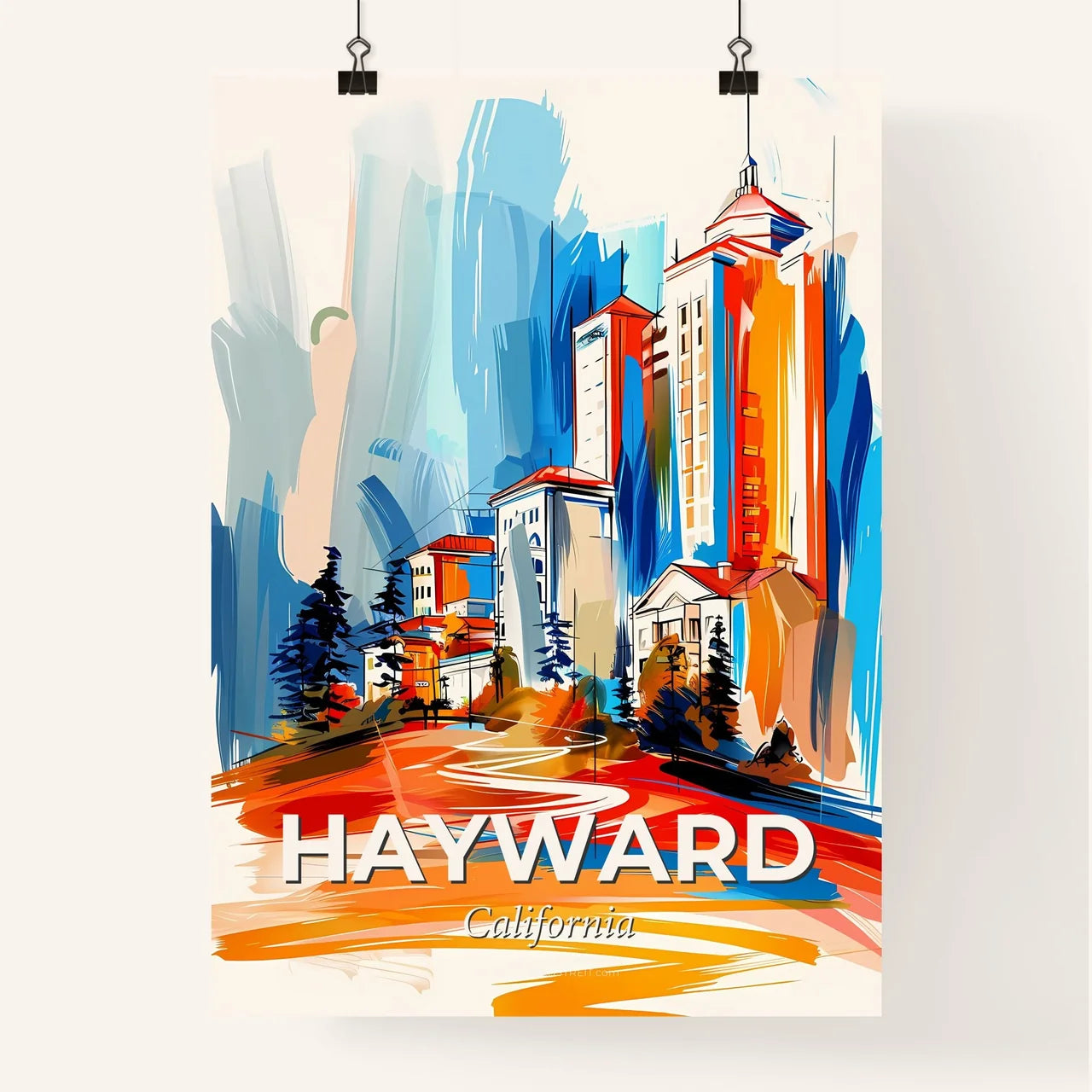 Vibrant Hayward, California Poster