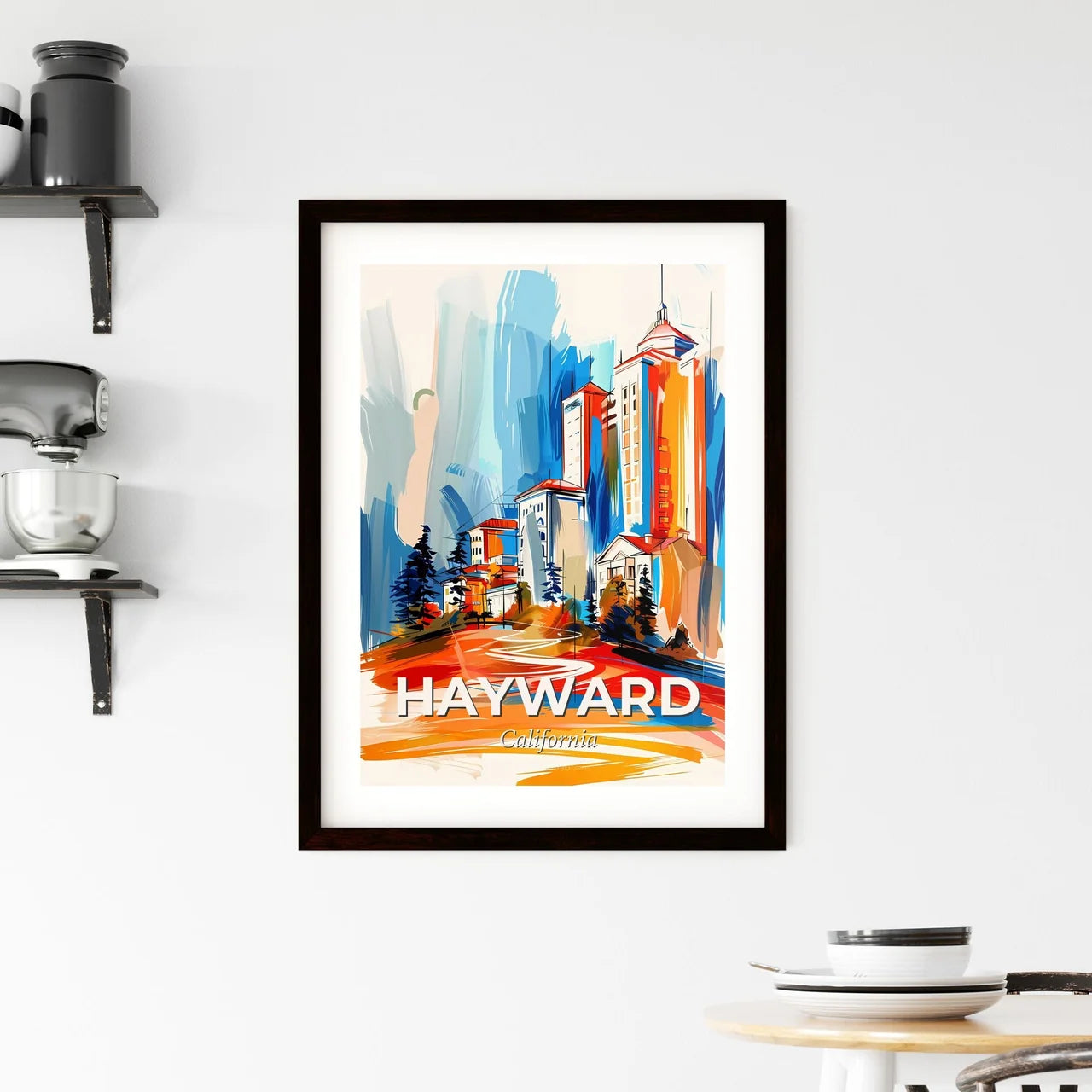 Vibrant Hayward, California Framed Print