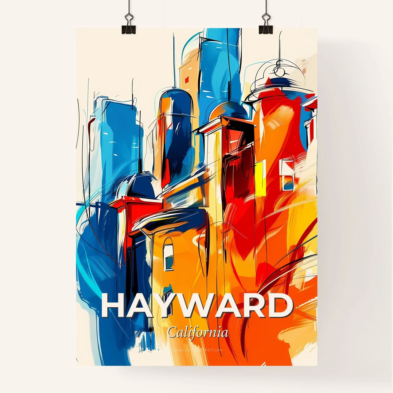 Vibrant Hayward, California Poster