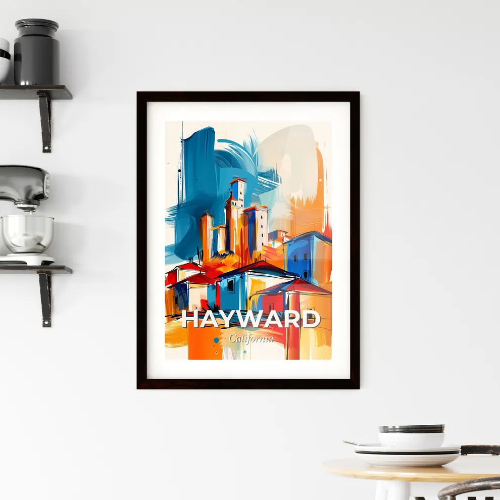 Vibrant Hayward, California Framed Print