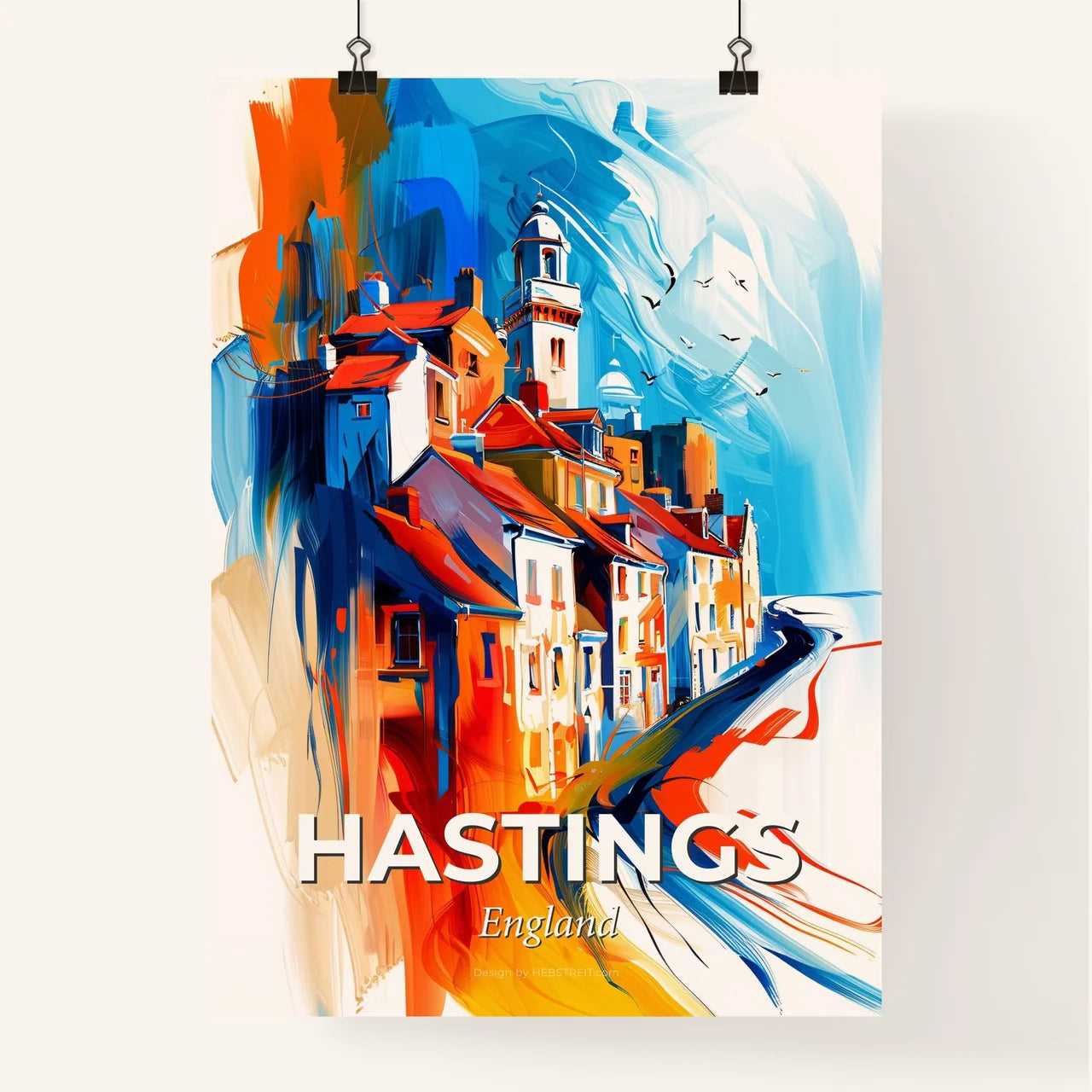 Vibrant Hastings, England Poster
