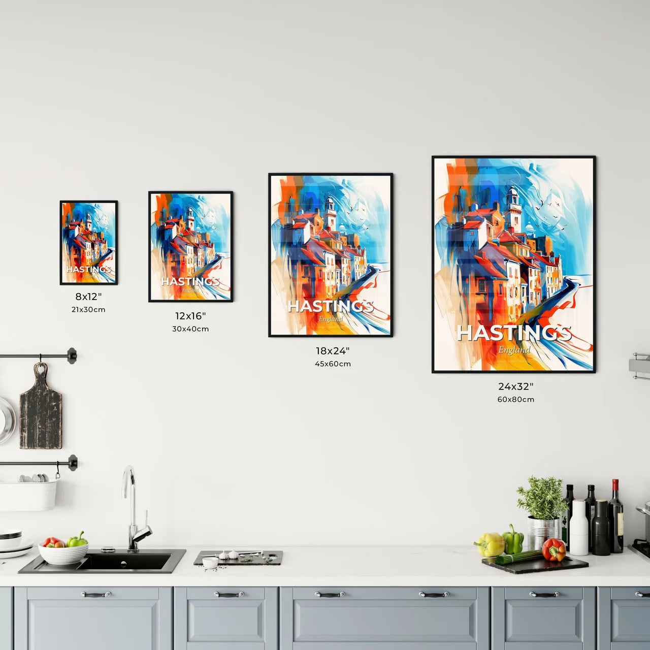 Vibrant Hastings, England Kitchen Art