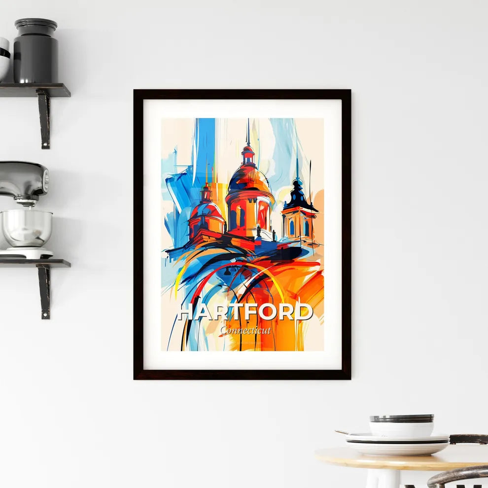 Vibrant Hartford, Connecticut Framed Print