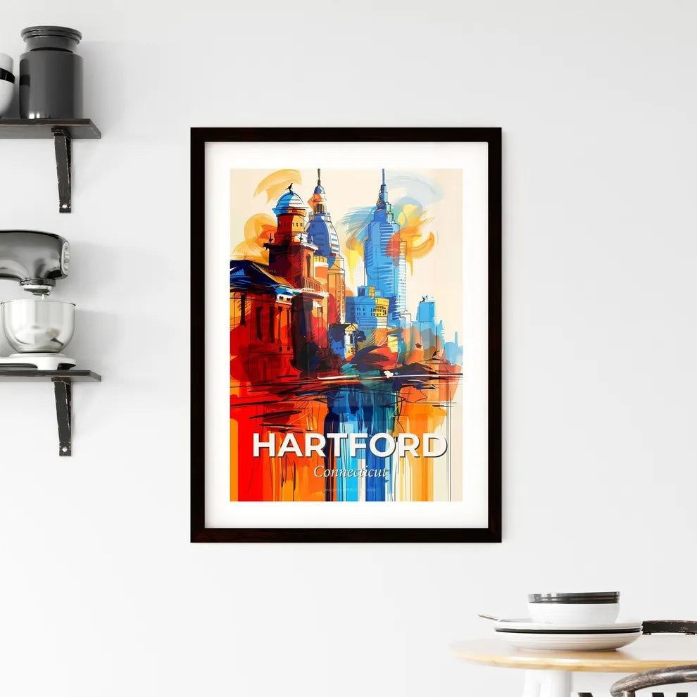 Vibrant Hartford, Connecticut Framed Print