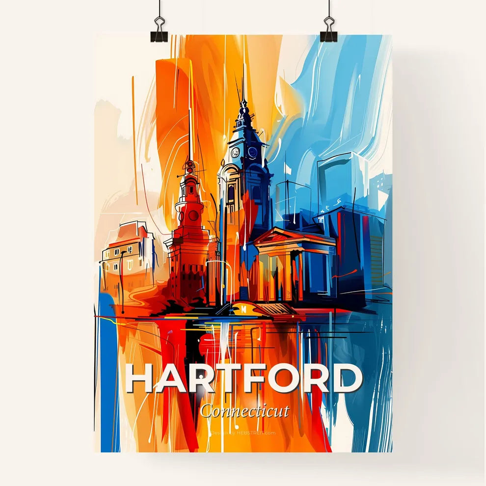 Vibrant Hartford, Connecticut Poster