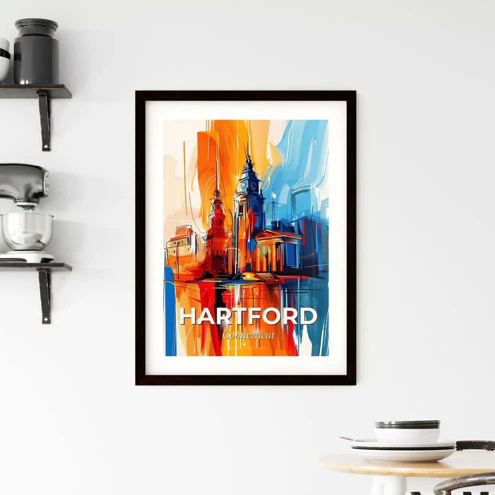 Vibrant Hartford, Connecticut Framed Print