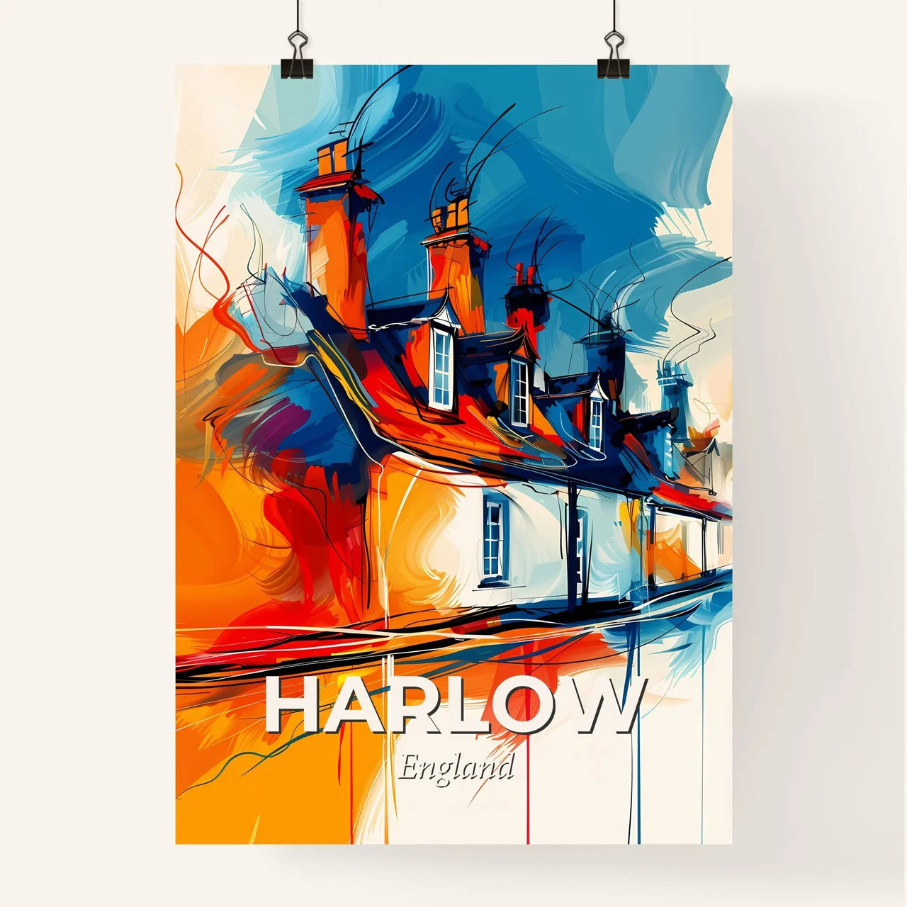 Vibrant Harlow, England Poster