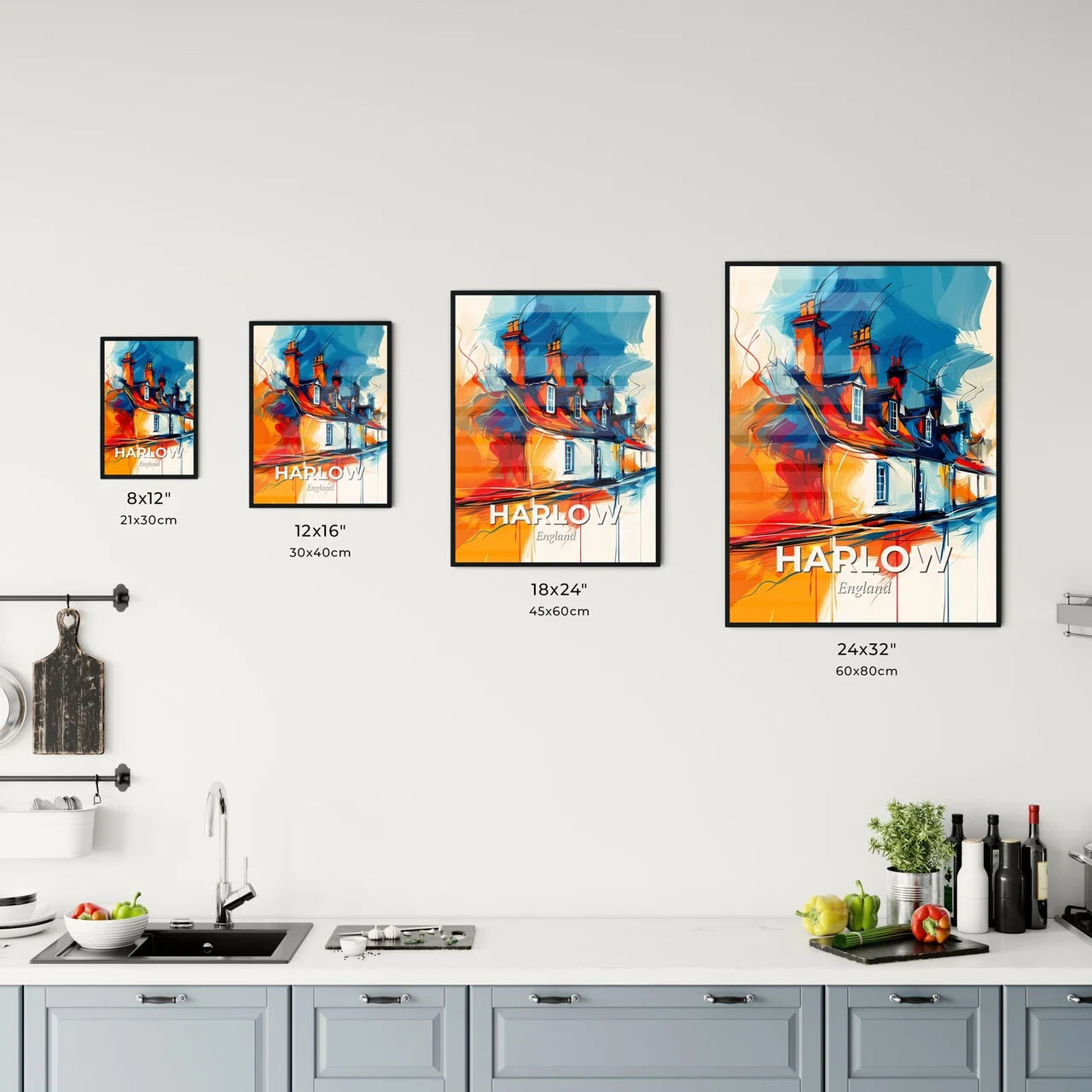 Vibrant Harlow, England Kitchen Art