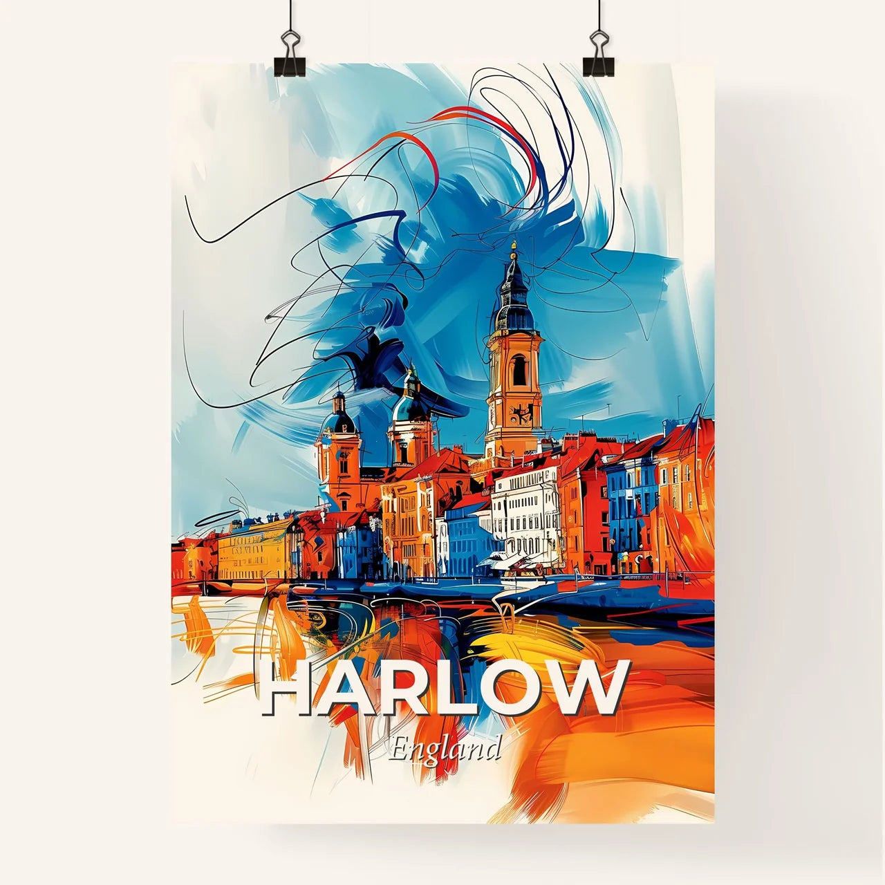 Vibrant Harlow, England Poster