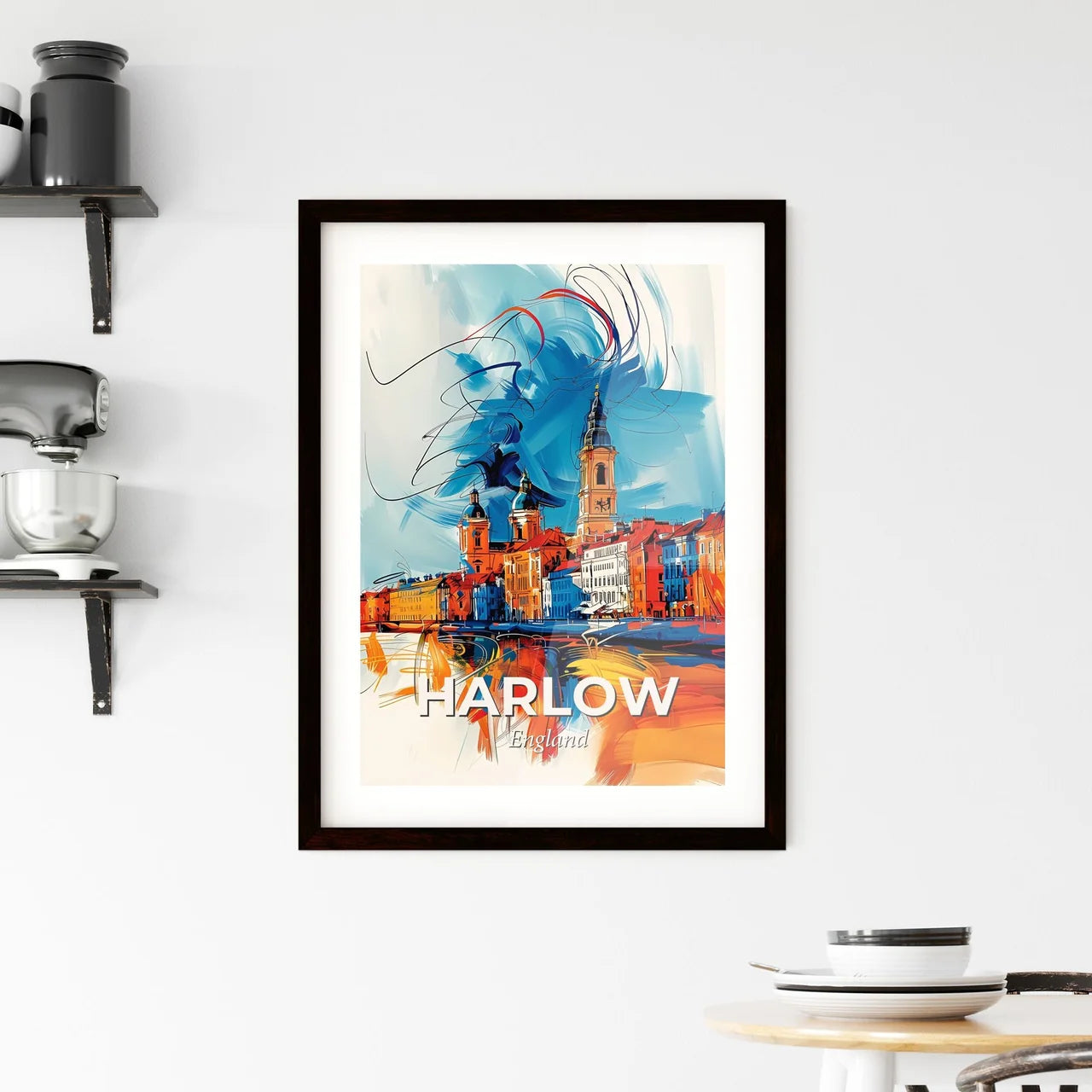 Vibrant Harlow, England Framed Print